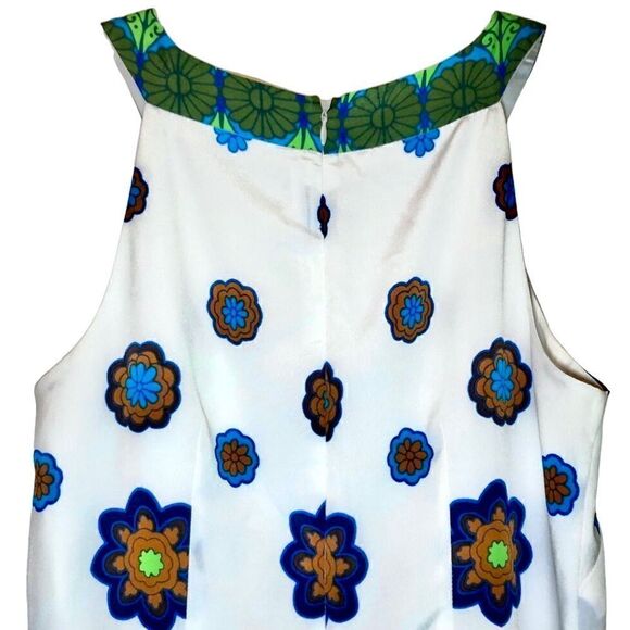 London Times Sleeveless Medallion Shift Dress in Blues/Greens/White Women’s 4 - Picture 4 of 7
